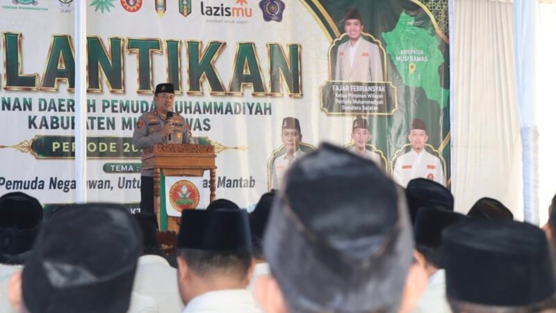 IMPLEMENTASIKAN PROGRAM KAPOLRI “POLISI BERSAMA MASYARAKAT”, KAPOLRES MUSI RAWAS HADIRI PELANTIKAN PENGURUS PDPM