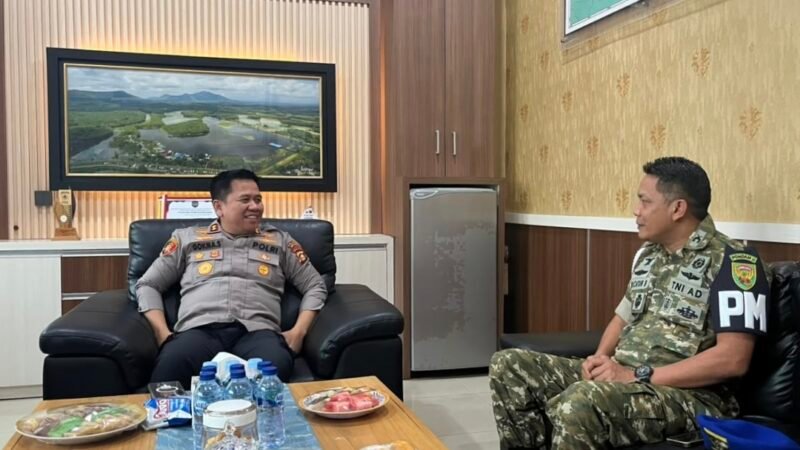 Kapolres Musi Rawas Sambut Hangat dan Penuh Kekeluargaaan Silaturahmi Komandan Subdenpom II/4-5, Perkuat Sinergi TNI-Polri