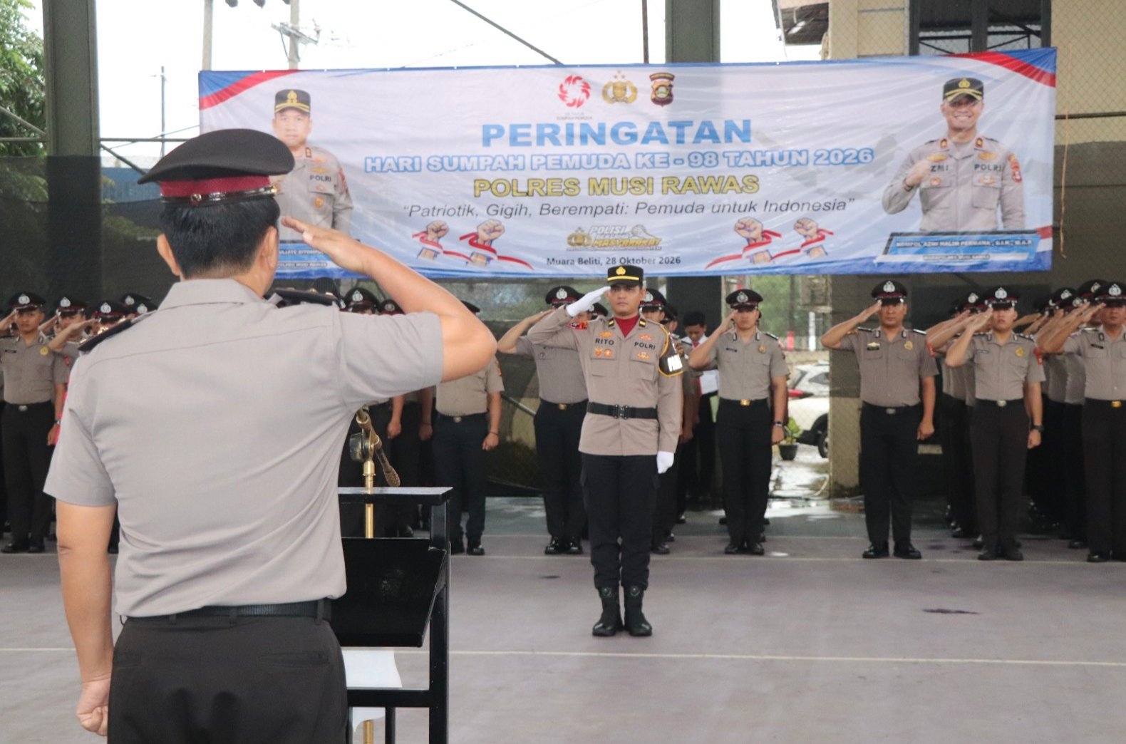 SEMANGAT SUMPAH PEMUDA,POLRES MUSI RAWAS AJAK GENERASI MUDA LAWAN NARKOBA DAN HOAKS