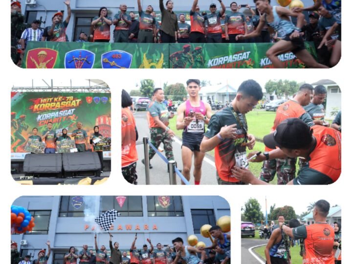 Resimen Hanud 1 Pasgat Sukses Gelar Korpasgat Charity Run 2026
