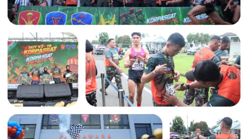 Resimen Hanud 1 Pasgat Sukses Gelar Korpasgat Charity Run 2026